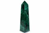 Tall Polished Malachite Obelisk - DR Congo #381161-1